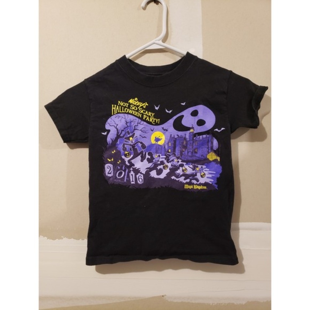 Disney Mickeys Not So Scary Halloween Party Shirt Size‎ YXS  Kids Youth Black